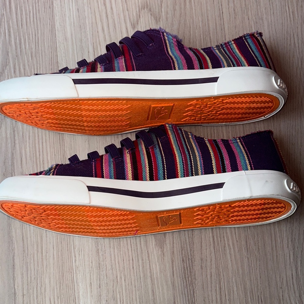 Rocket Dog Jokesae Aloe Cotton Striped Sneakers 8.5 Purple NWOT Casual Slip On - Picture 7 of 12